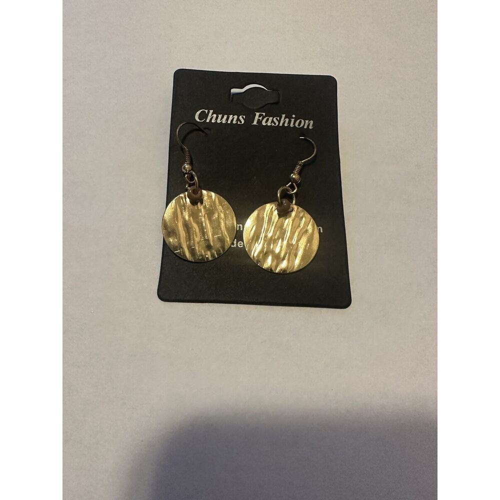 Chic Glamour Fashion Women's Jewelry Gold-Tone Round Circle Drop Dangle Earrings